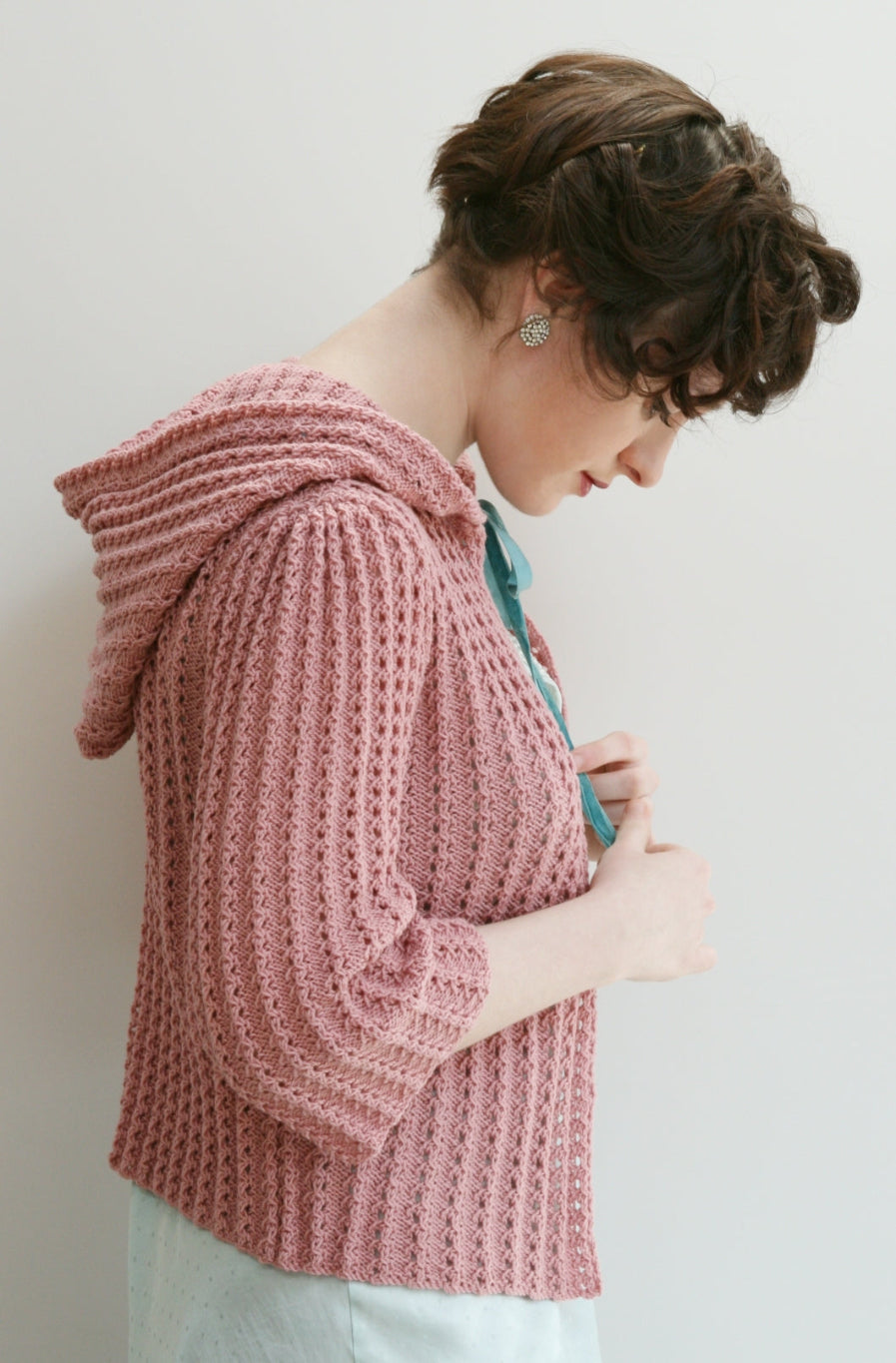 Adorable Little Bed Jacket with Hood