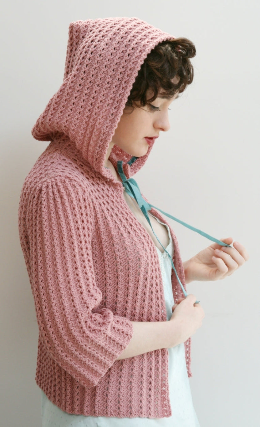 Adorable Little Bed Jacket with Hood