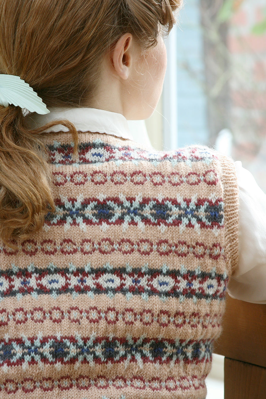 Pattern - Lady's Sleeveless Fair Isle Pullover