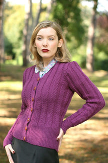 Pattern - Diagonal Rib Cardigan