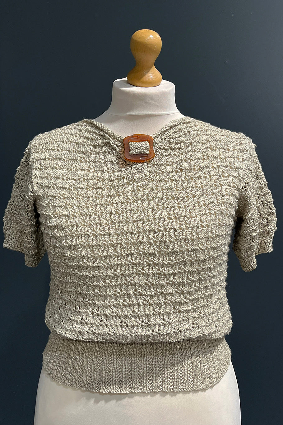 Backleneck Buckle Neck 1930s Top - Susan Crawford Vintage