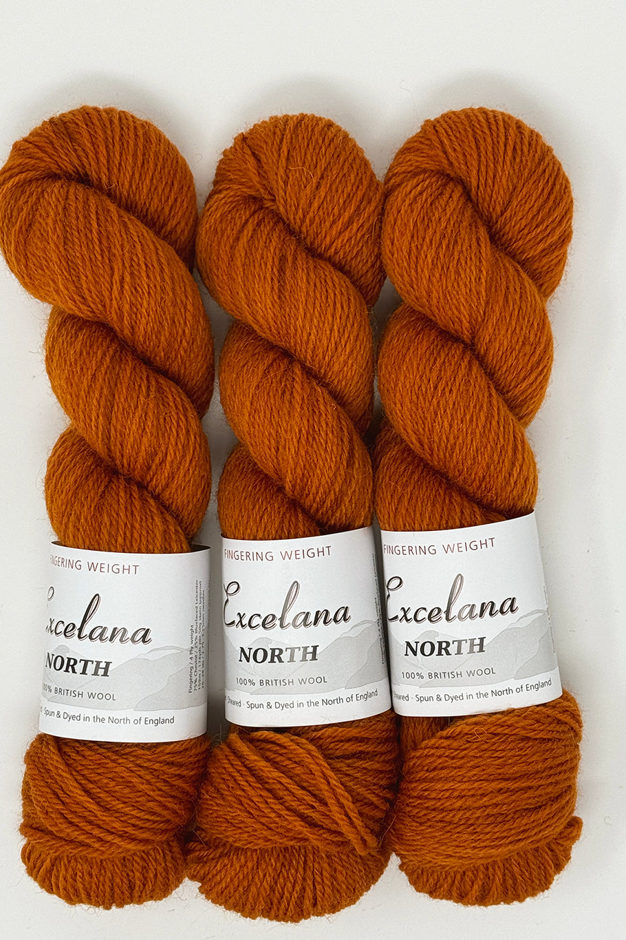 Excelana North Fingering Weight - Dark Mandarin