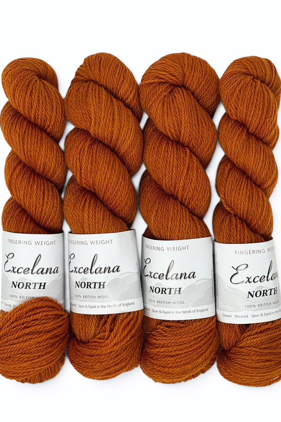 Excelana North Fingering Weight - Dark Mandarin