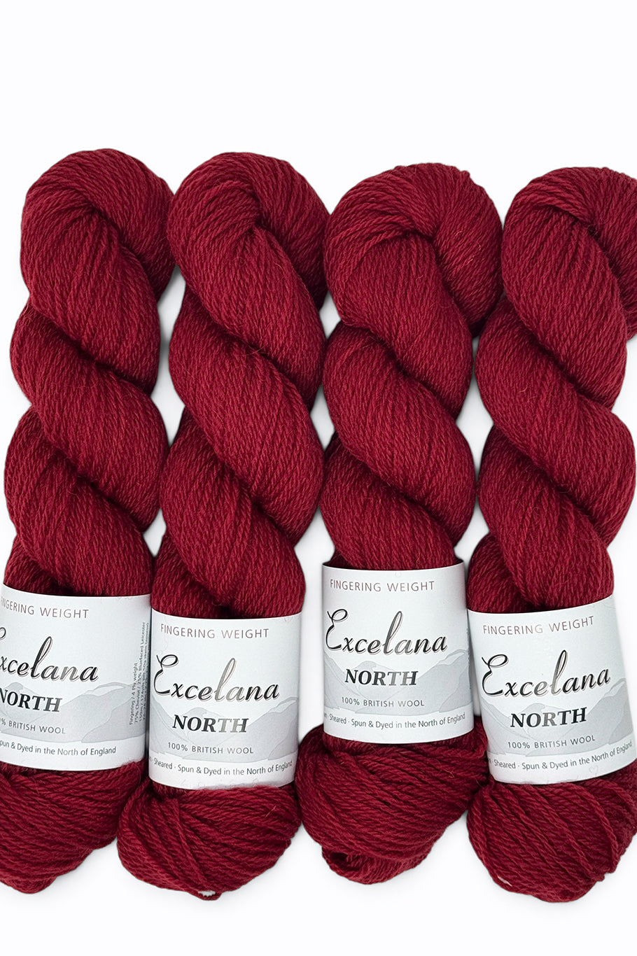 Excelana North Fingering Weight - Ruby Red