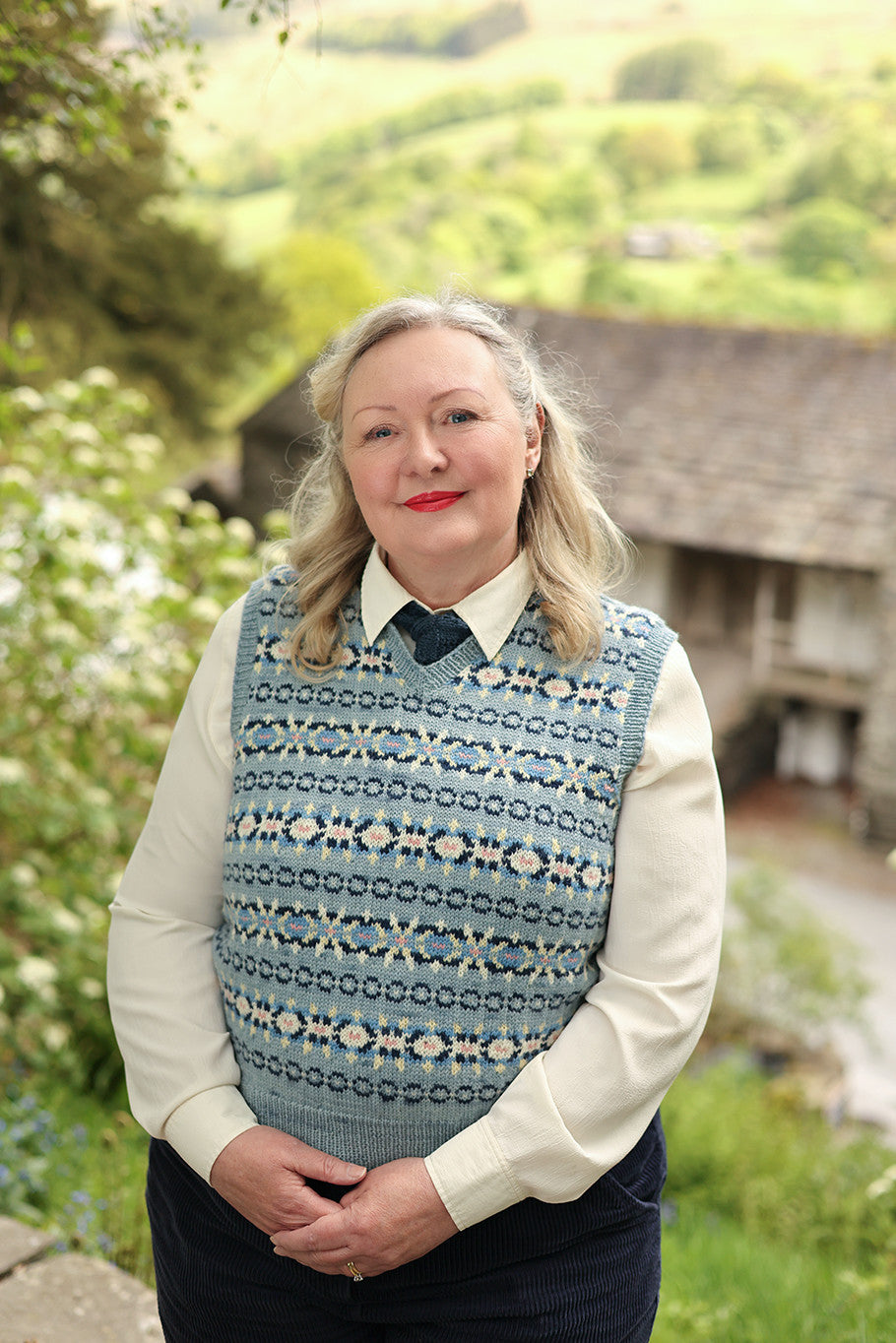 Pattern - Lady's Sleeveless Fair Isle Pullover