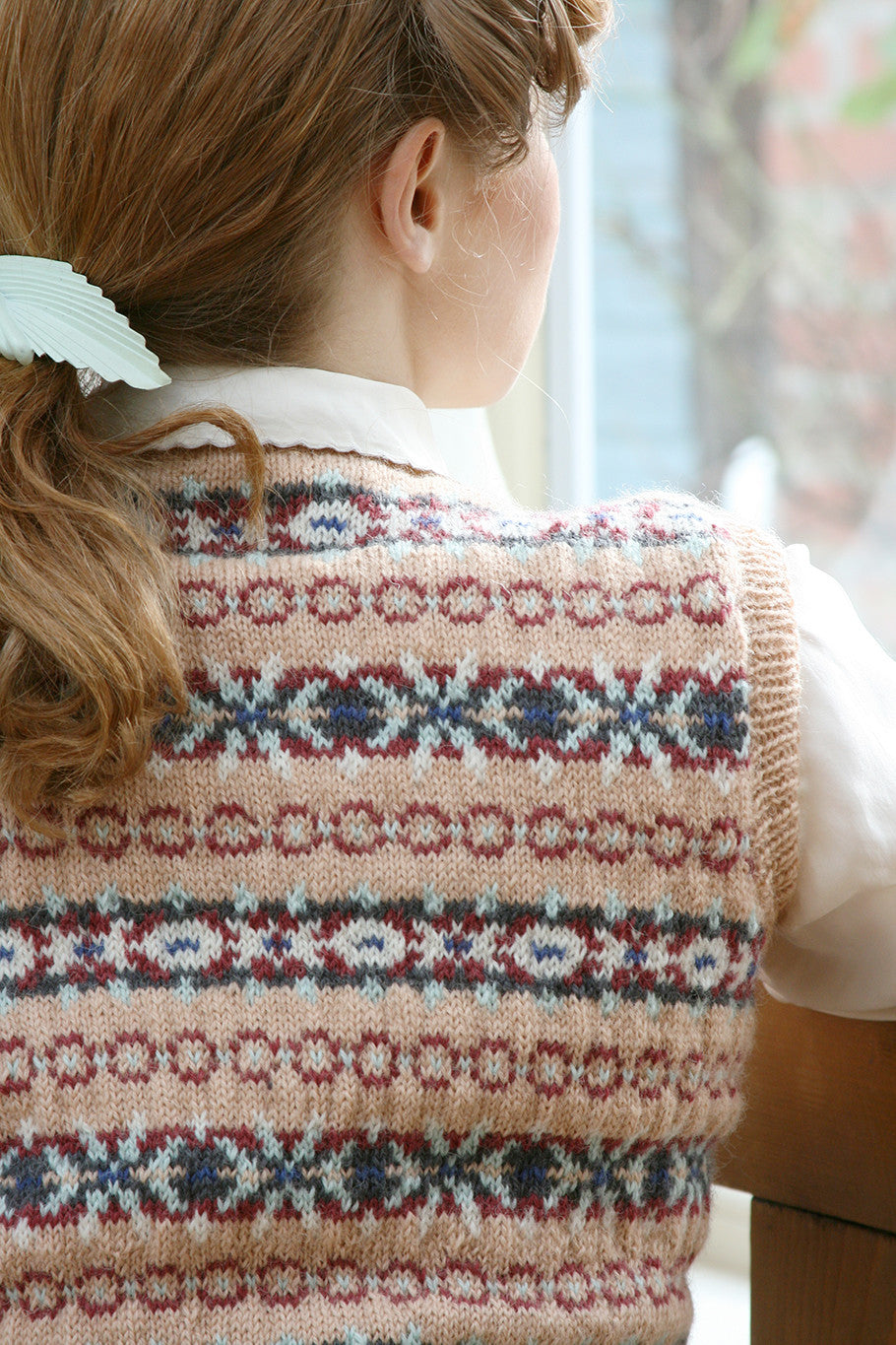 Pattern - Lady's Sleeveless Fair Isle Pullover