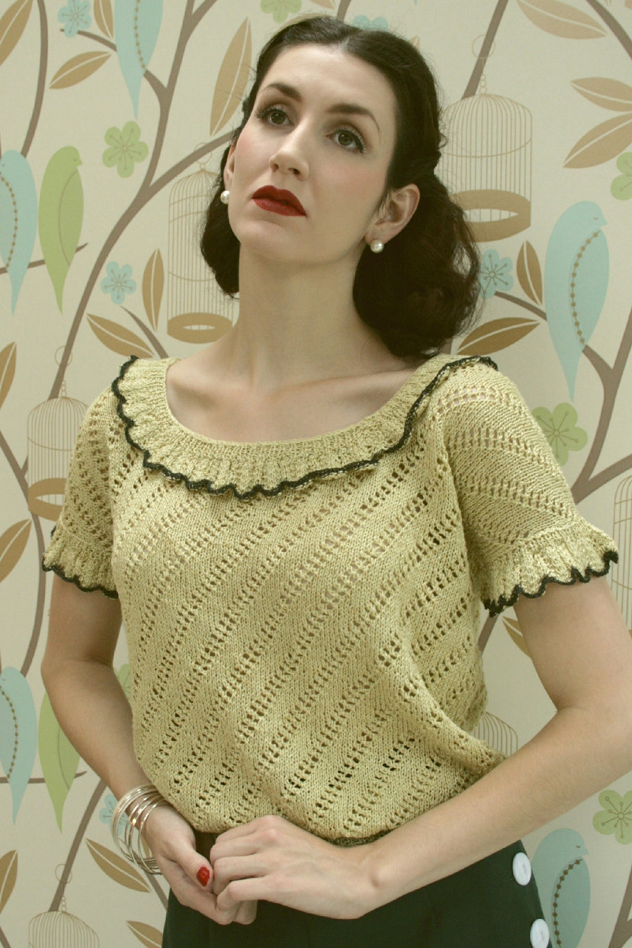 Pattern Frilly Jumper