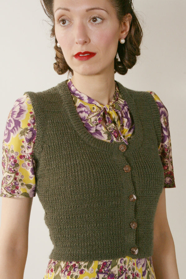 Pattern A Knitted Waistcoat - Main Image
