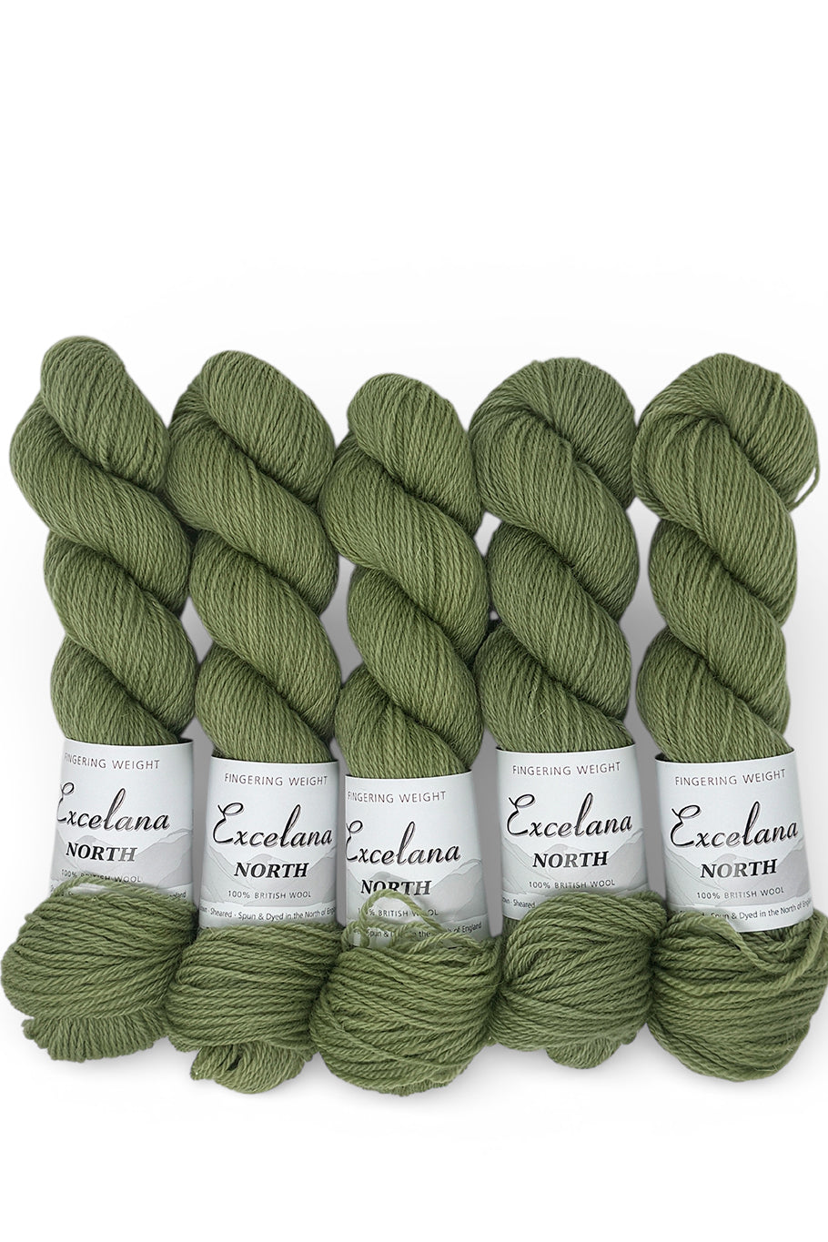 Excelana North Fingering weight - Happy Accident - Almost Guacamole