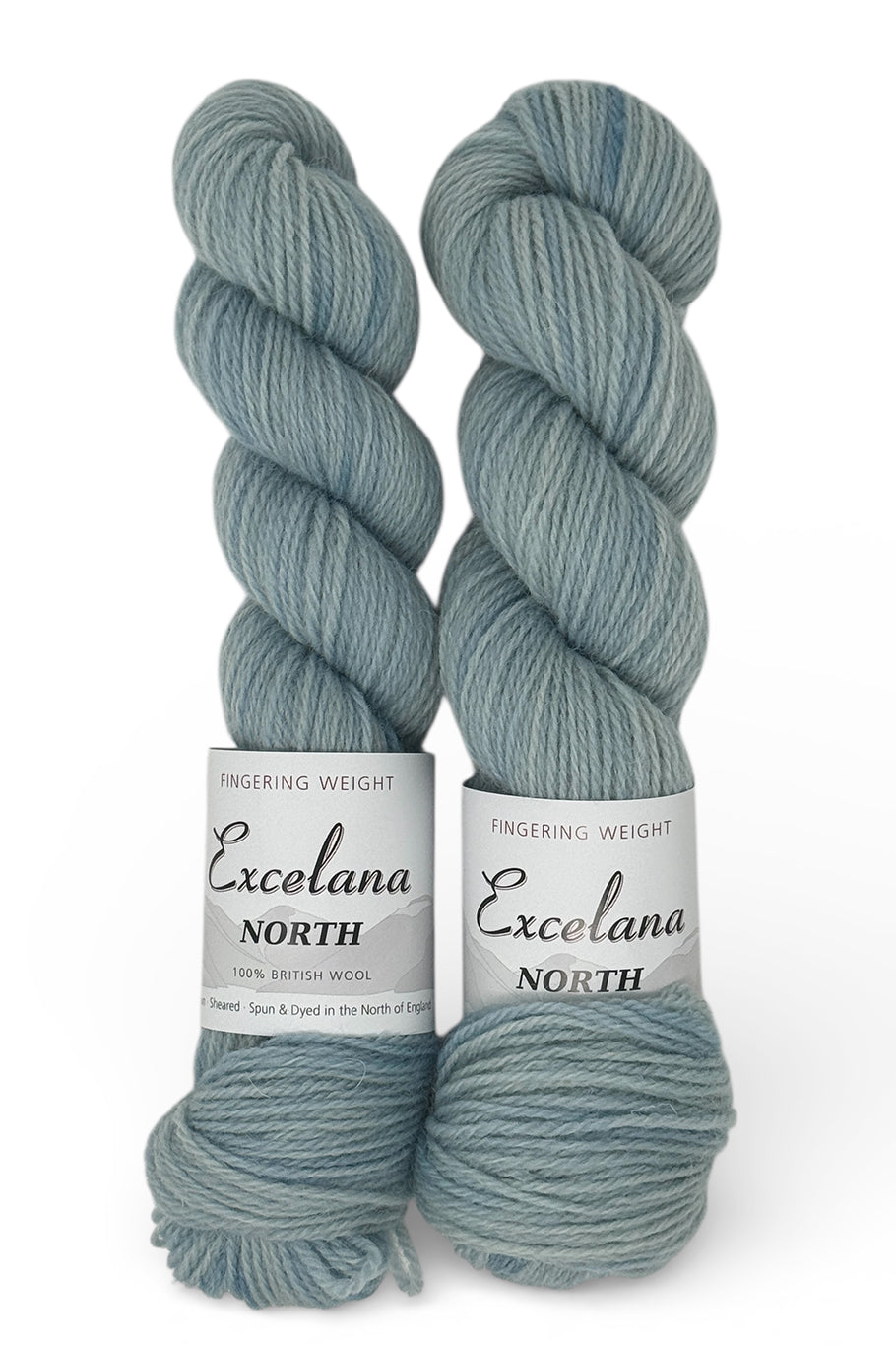 Excelana North Fingering weight - Happy Accident - Pale blue dye lot 2