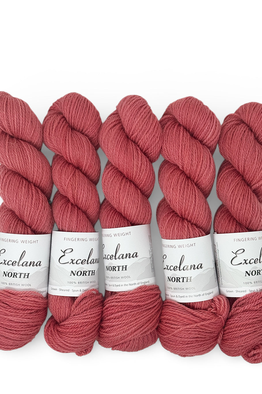 Excelana North Fingering weight - Happy Accident - Rhubarb