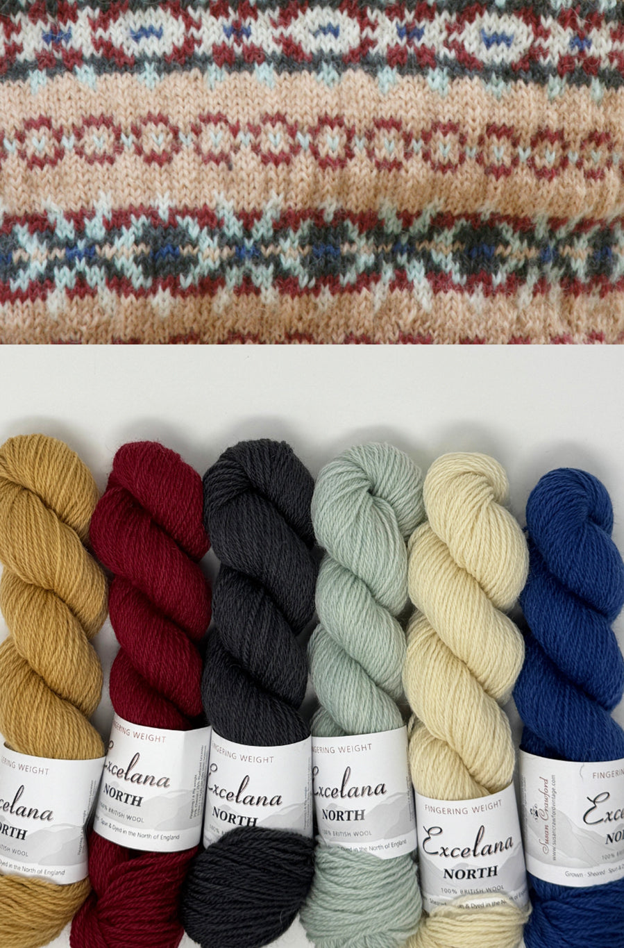 Lady's Sleeveless Fair Isle Pullover Yarn Kit