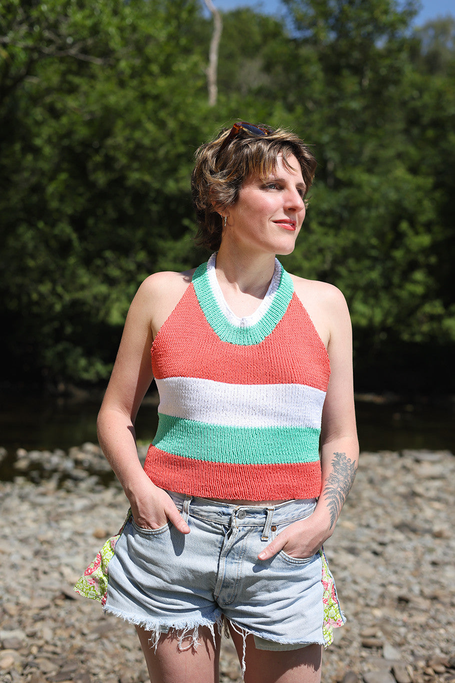 Pattern - Striped Sun Top