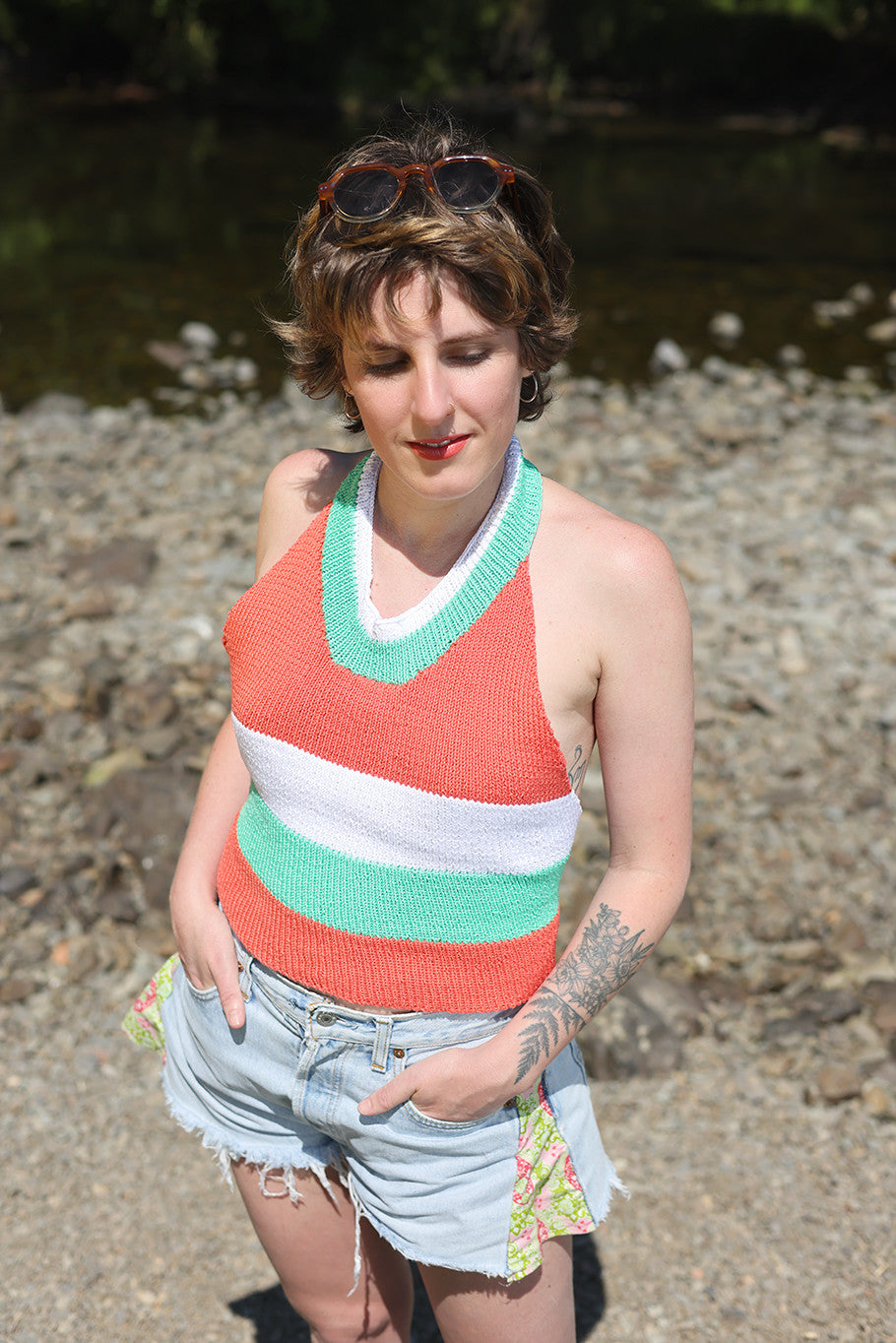 Pattern - Striped Sun Top