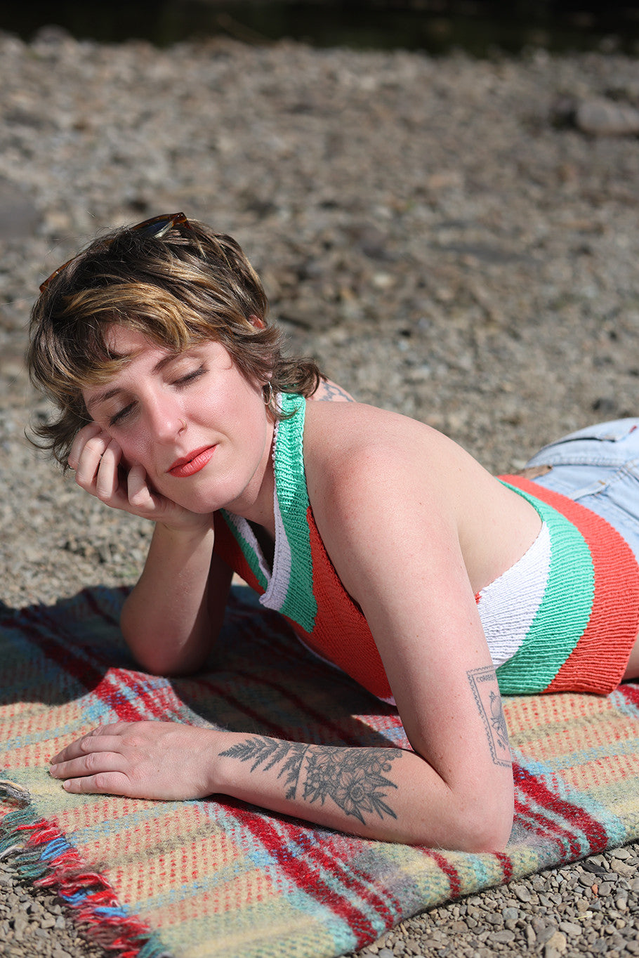 Pattern - Striped Sun Top