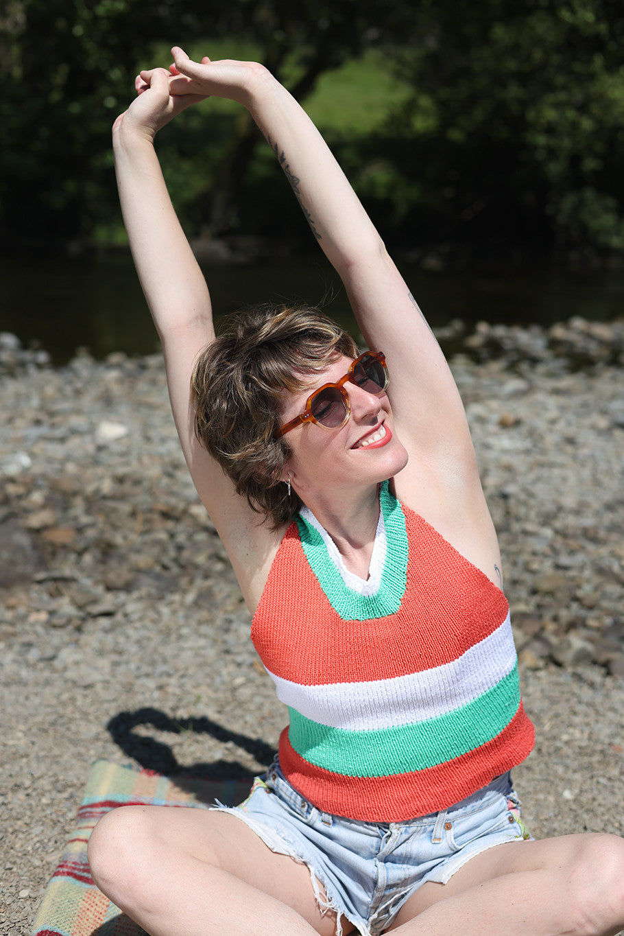 Pattern - Striped Sun Top