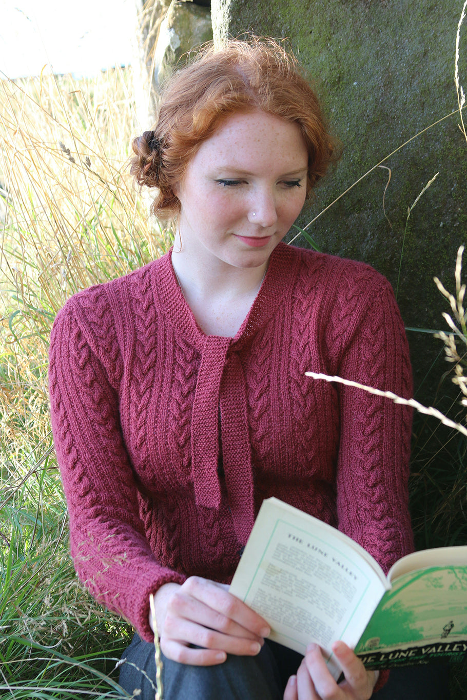 Pattern Tri Cable Cardigan Susan Crawford Vintage