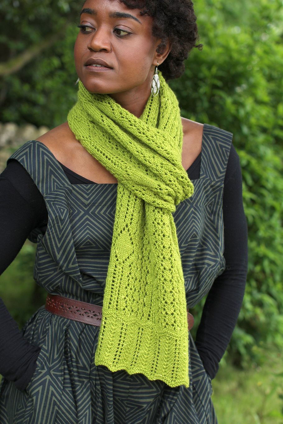 diamond scarf knitting pattern