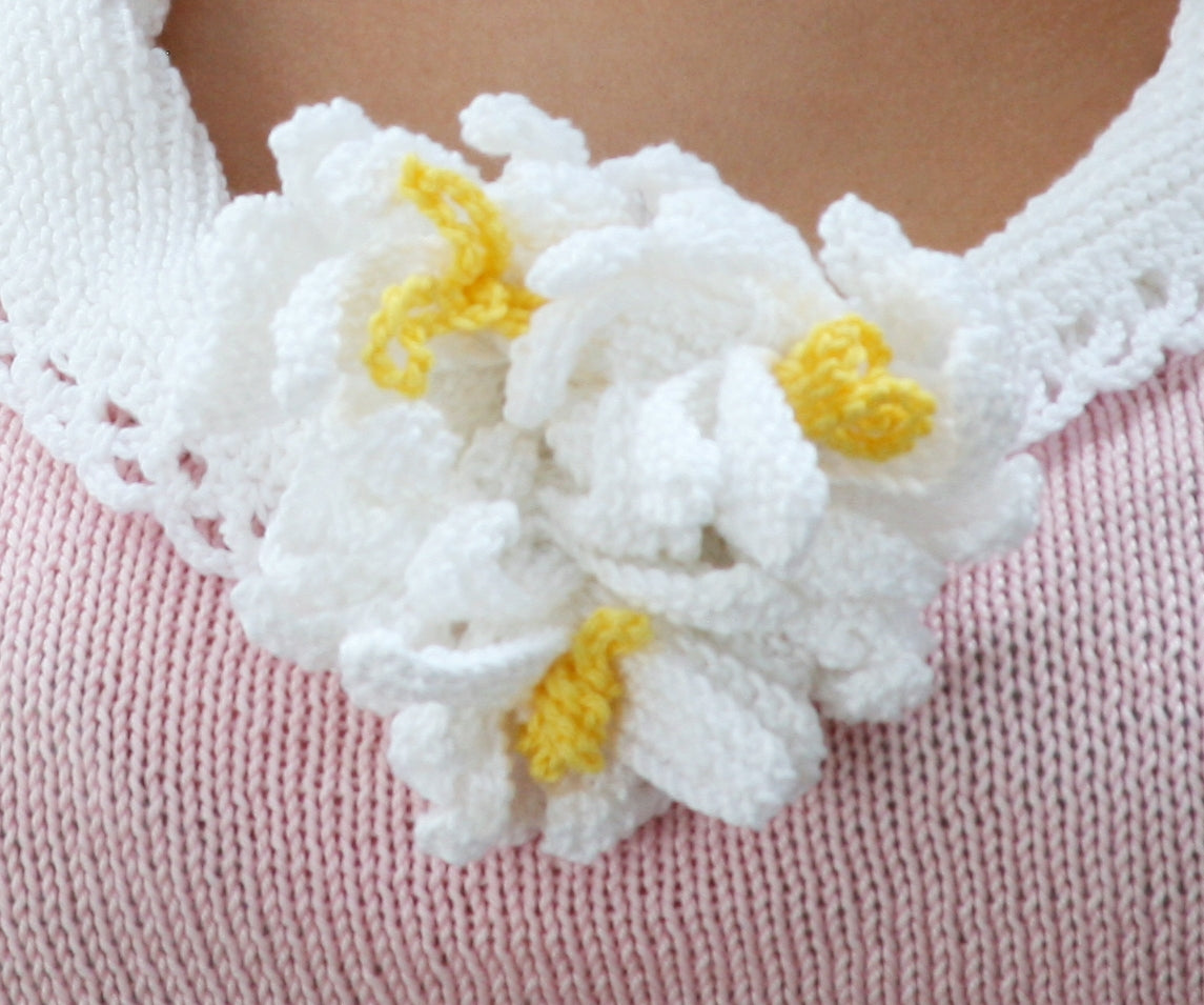 Jumper with Collar and Flowers